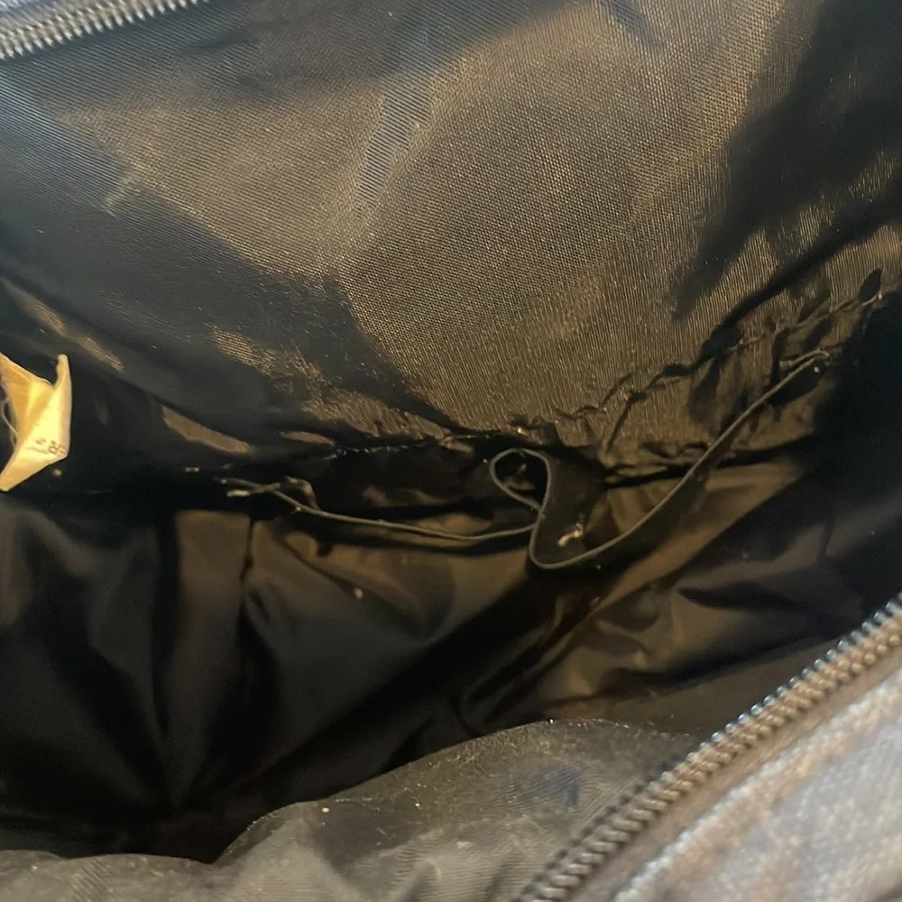 Eddie Bauer black canvas mesh travel lunch diaper camera bag